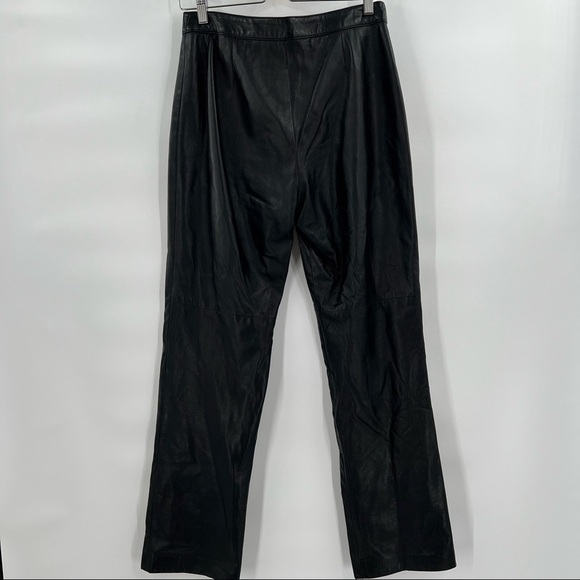 DANIER leather line leather black high rise pants size 10 - Picture 3 of 6
